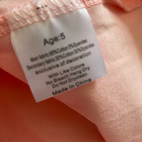 Abby & Evie Pink Dress with Floral Minnie Ears Appliqué Puff Sleeves NWT Size 5 - Picture 6 of 7